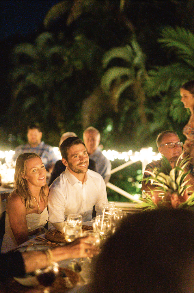 tropical wedding outdoor rehearsal dinner