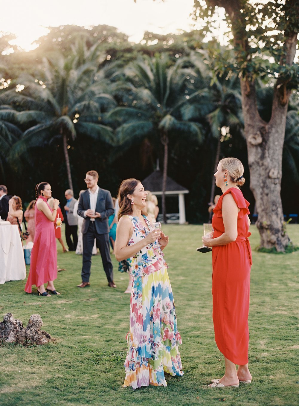tropical wedding guest dress inspo