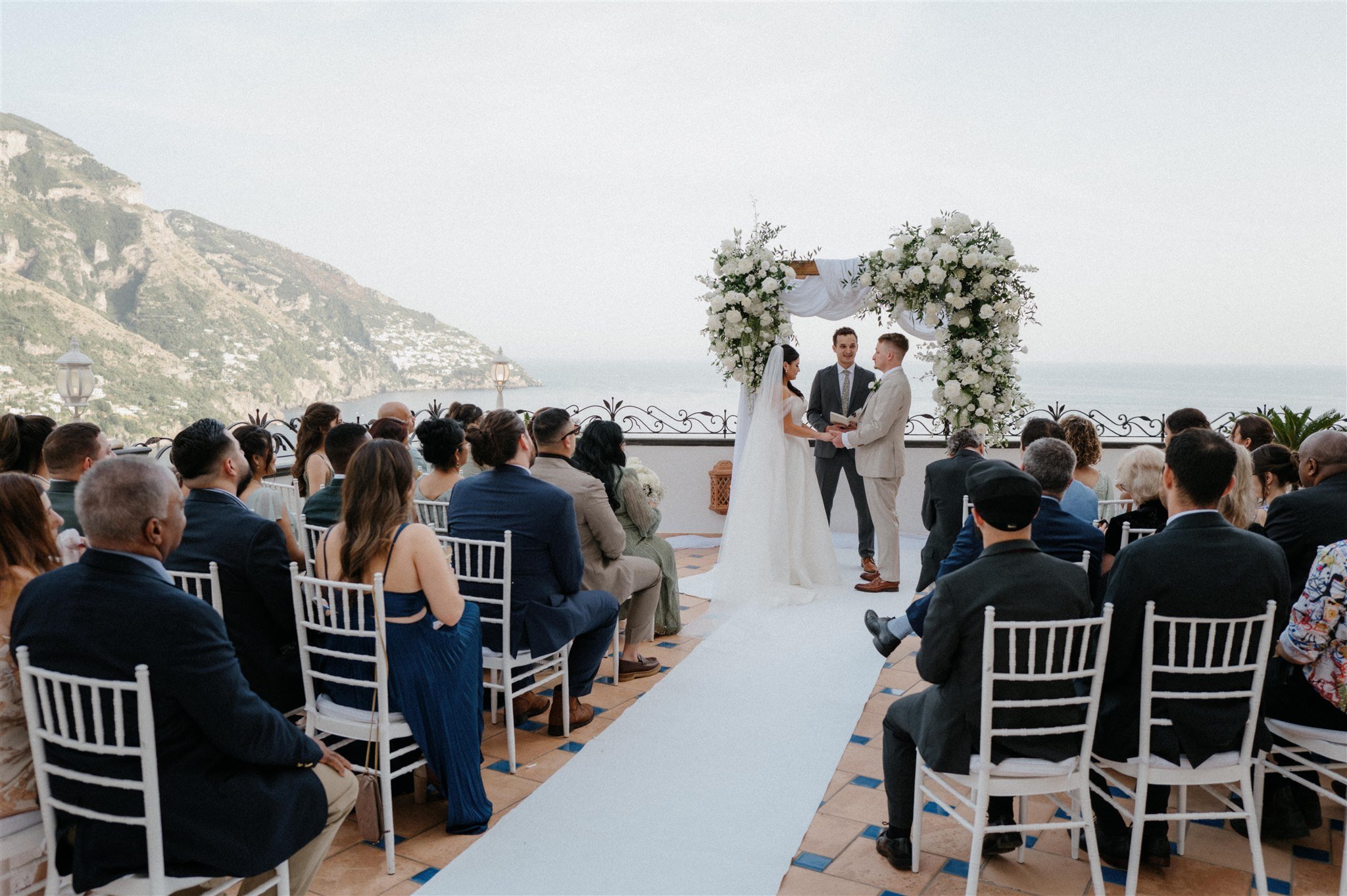 positano rooftop wedding ceremony amalfi coast