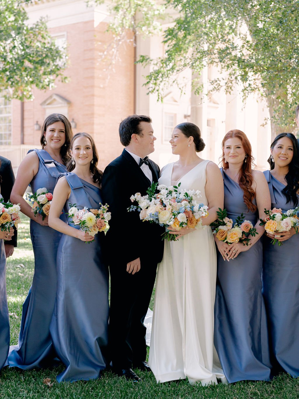 sky blue bridesmaids dresses fall wedding