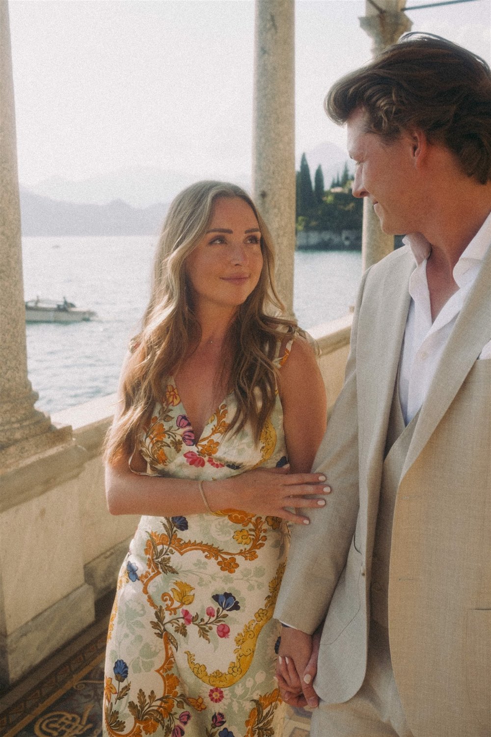 save the date engagement photos lake como italy