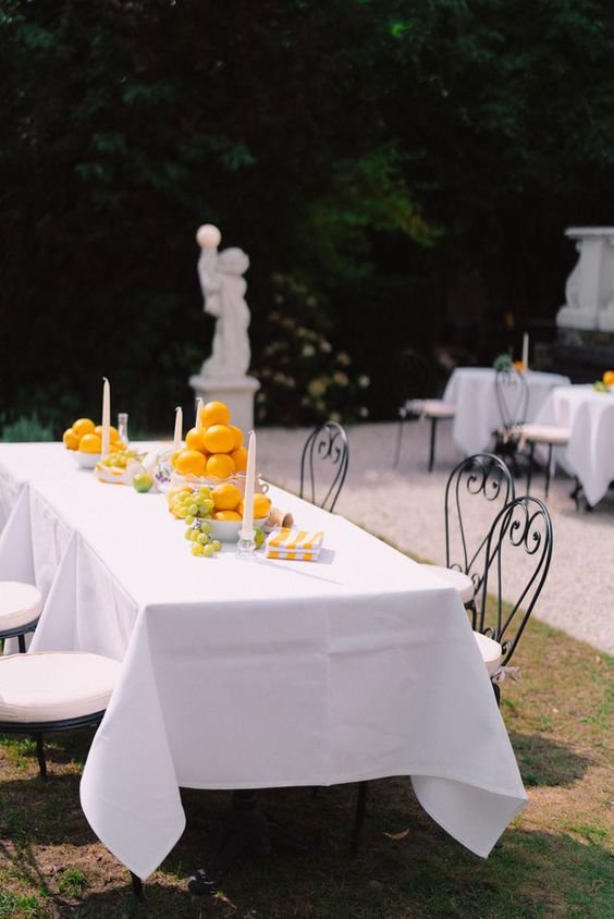 orange tablescape wedding design