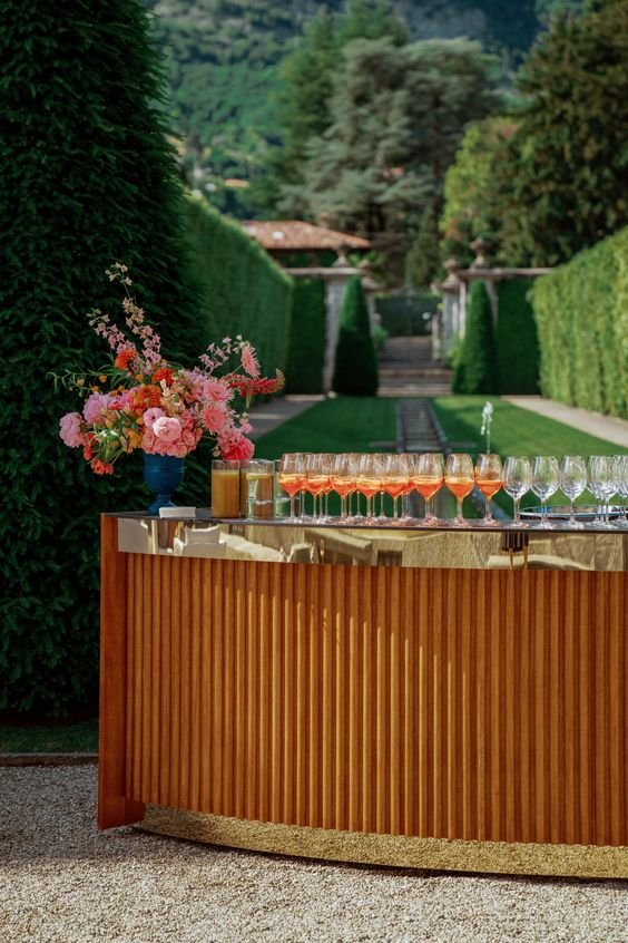 lake como wedding design aperol spritz