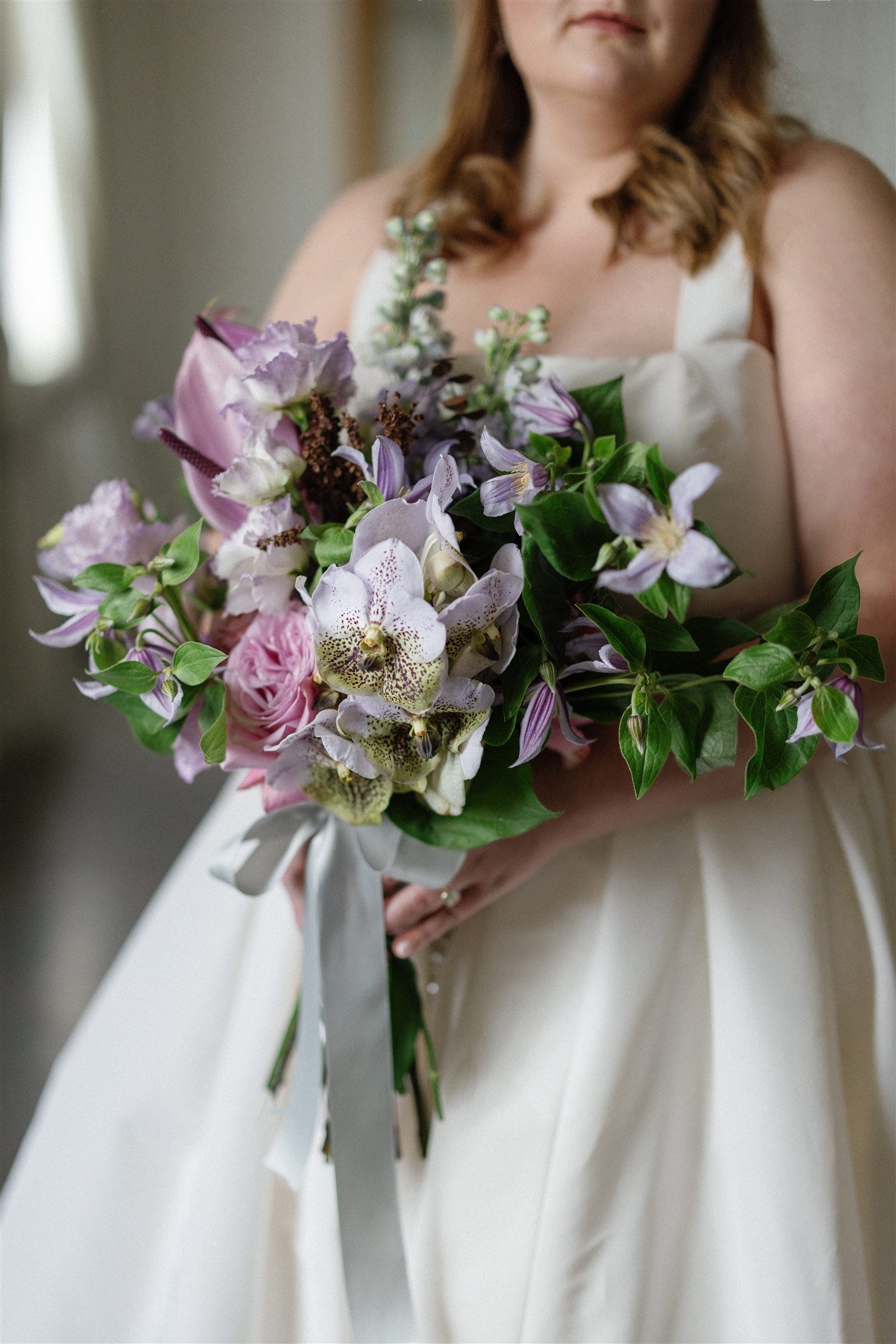 purple bouquet bridal flowers fall wedding dallas