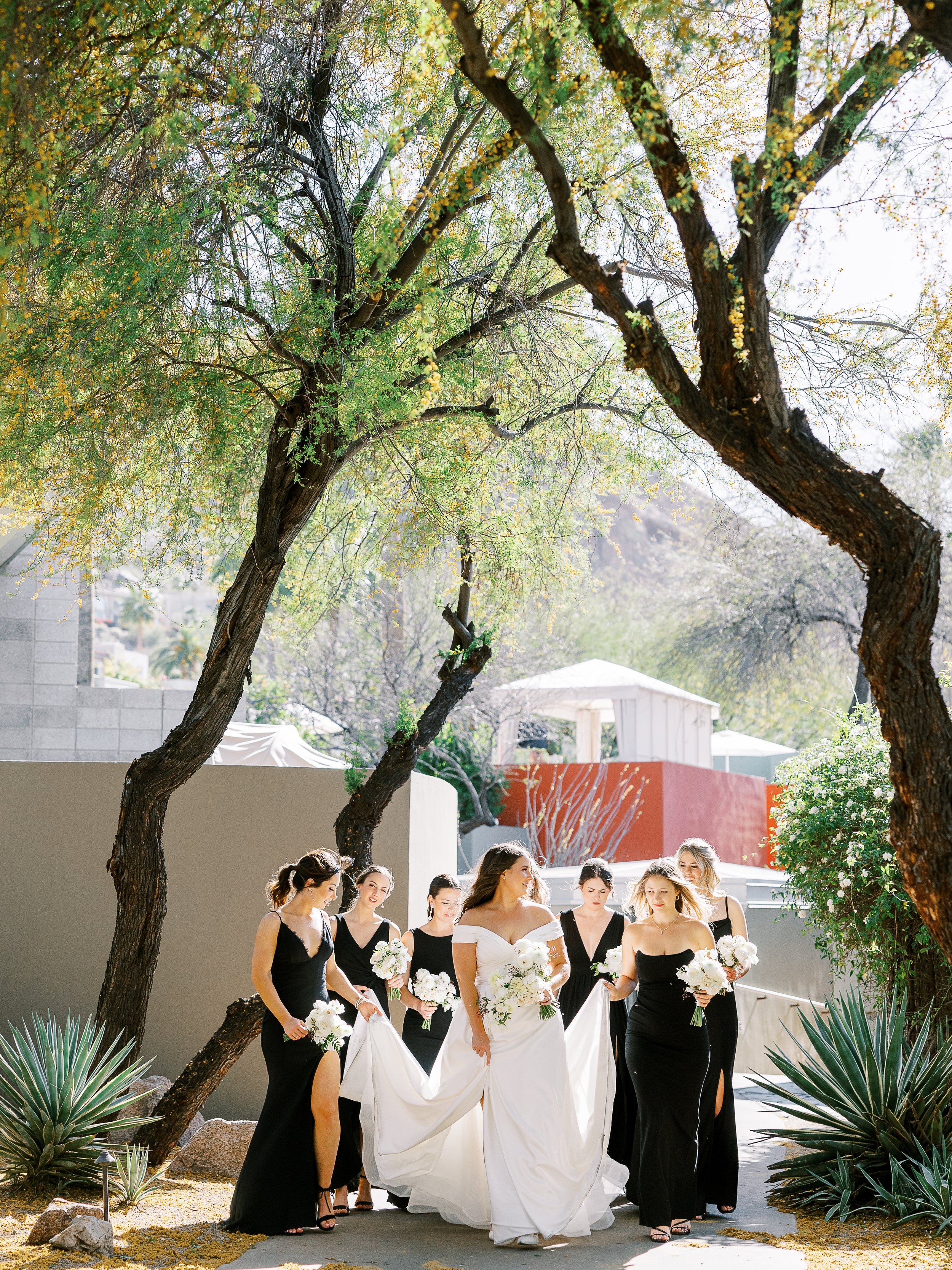 black bridesmaids dresses arizona wedding