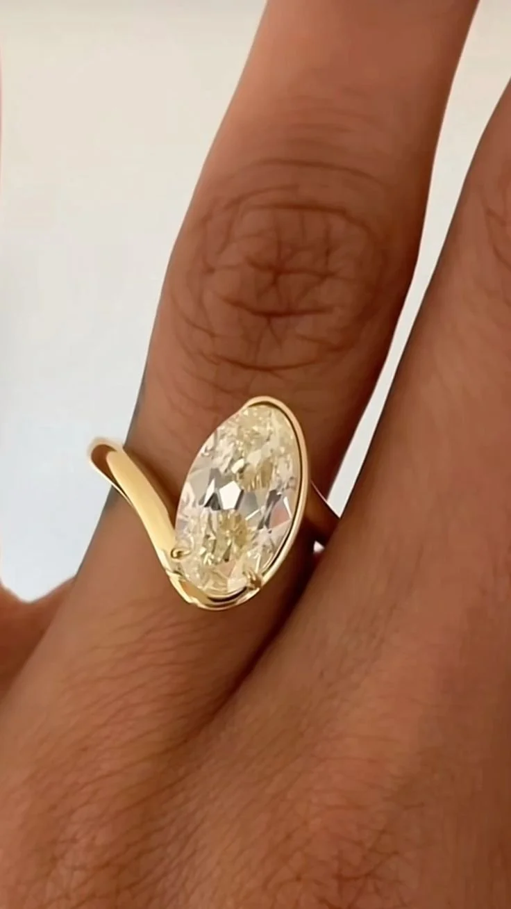 cool girl engagement ring oval