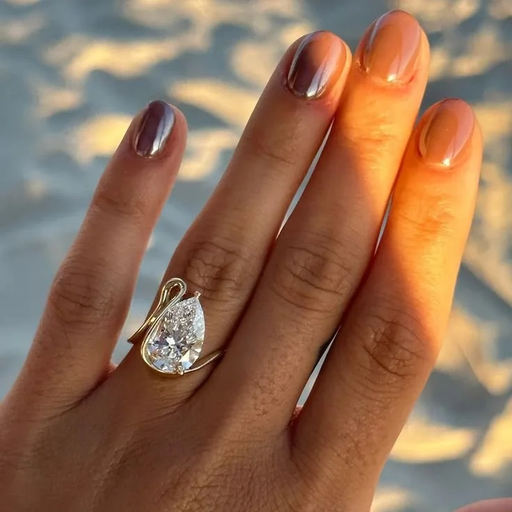 pear engagement ring non traditional