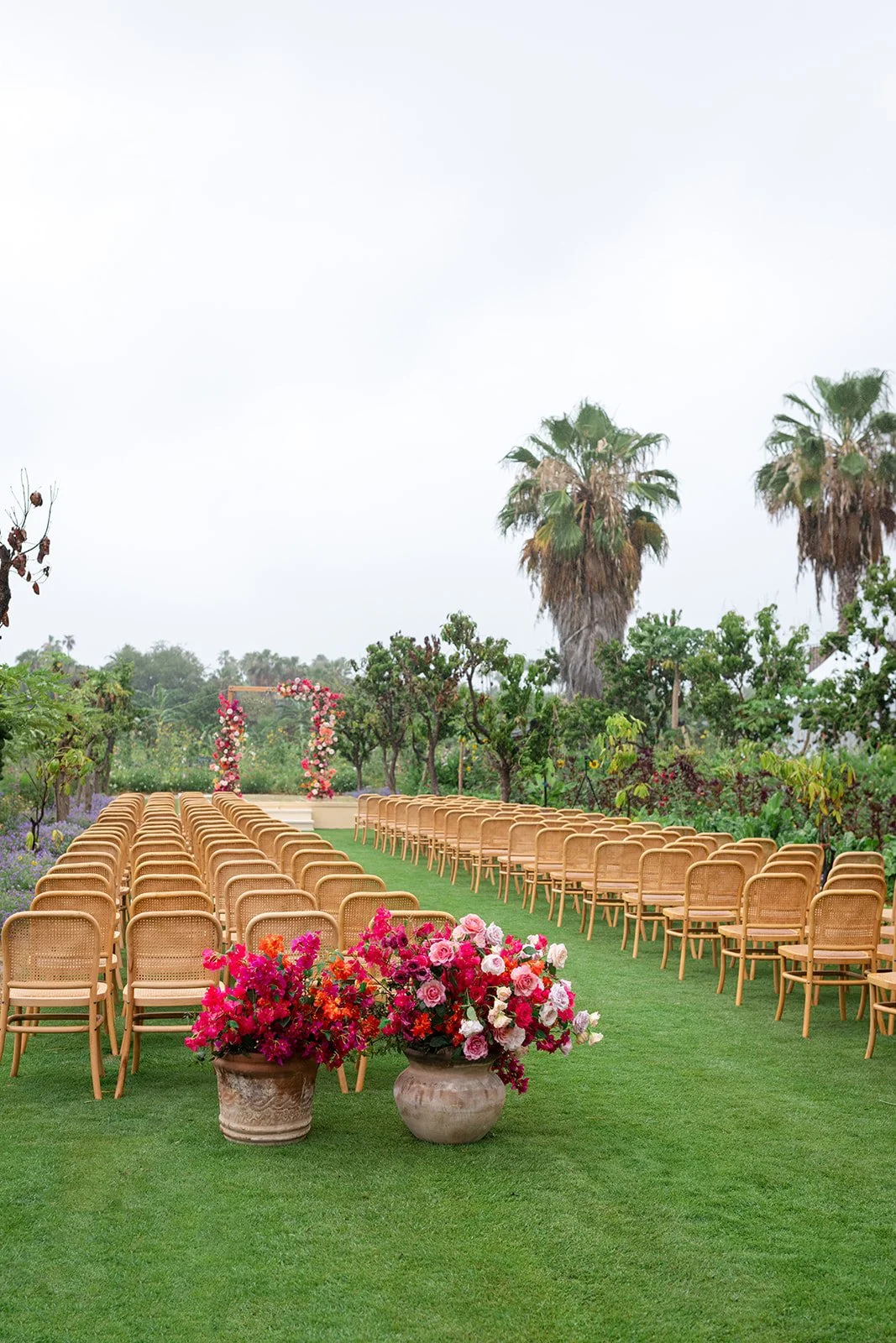 flora farm rainy wedding ceremony