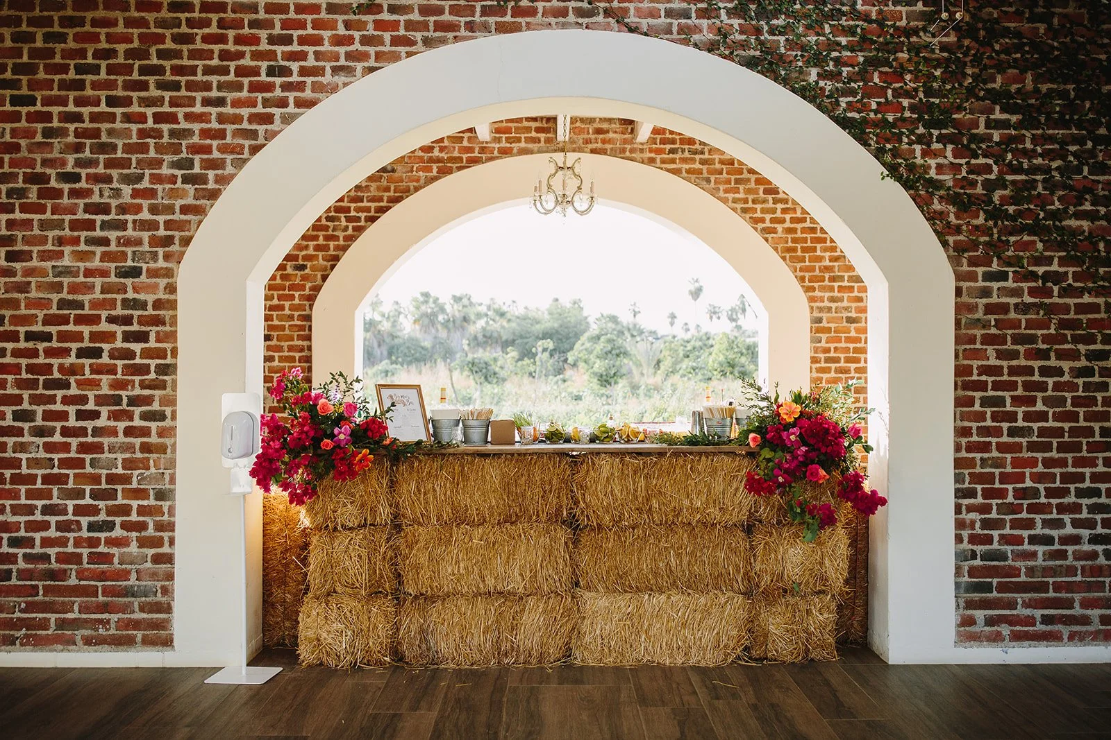 flora farms wedding bar