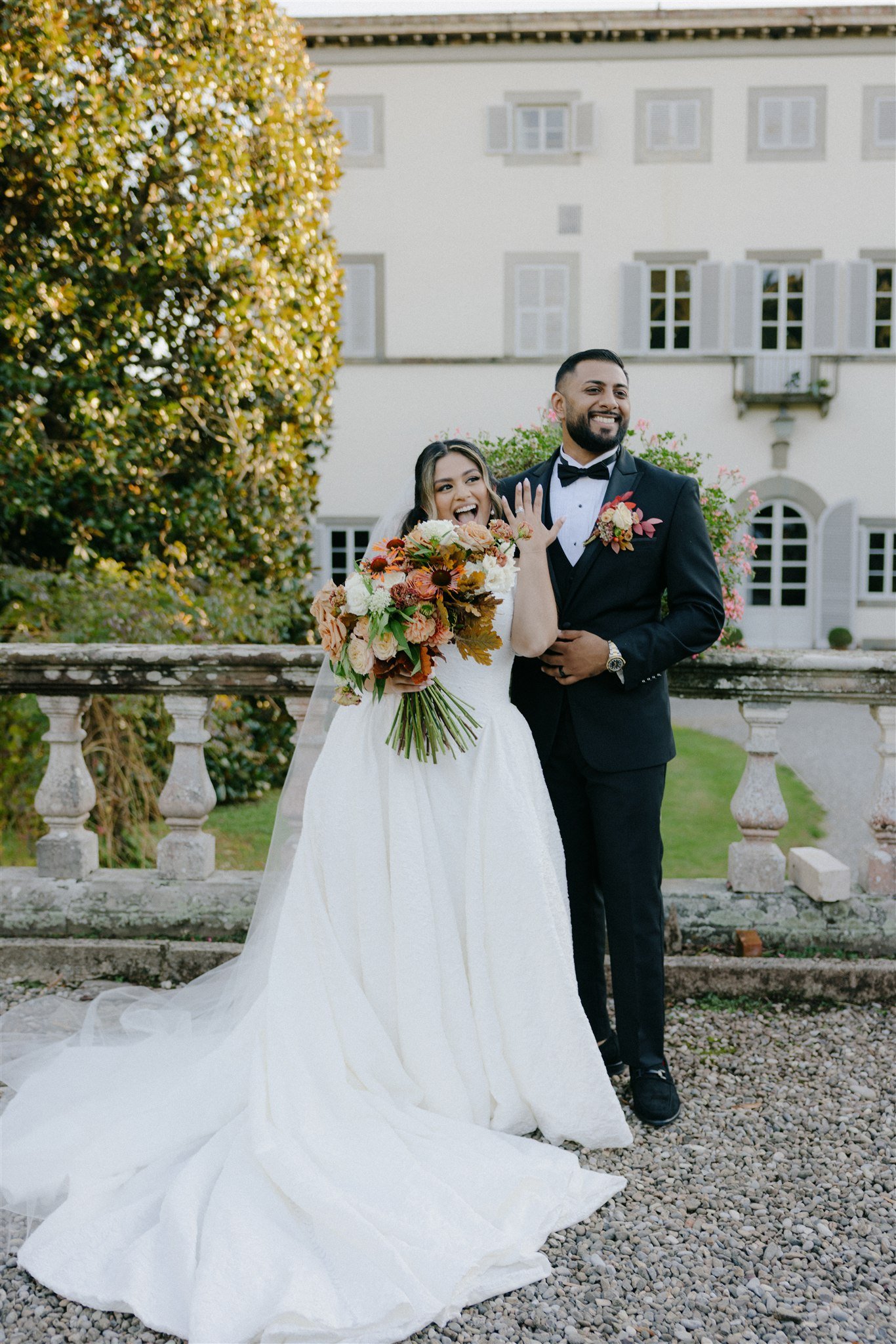 villa grabau wedding ceremony fall outdoor wedding