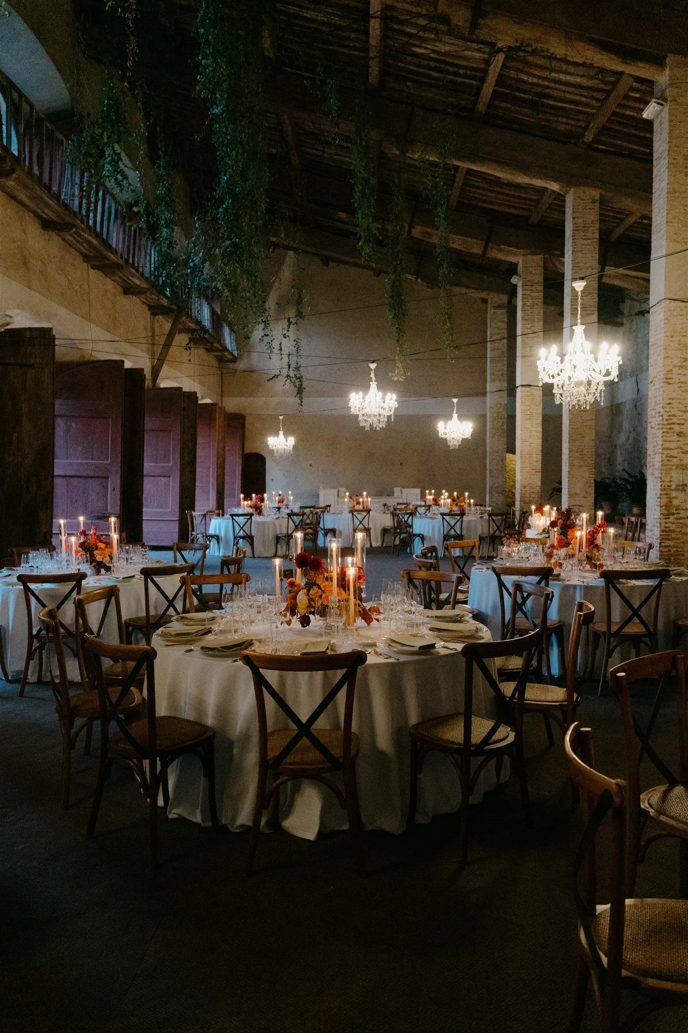 wedding chandeliers fall wedding tuscany italy