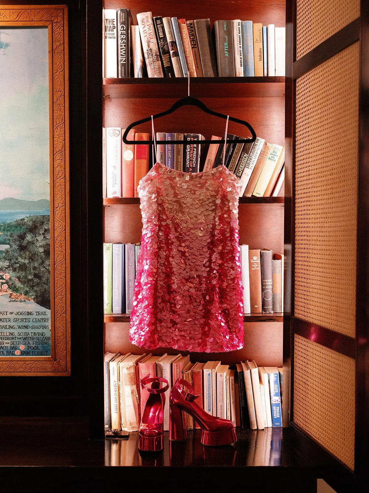 wedding reception mini dress pink