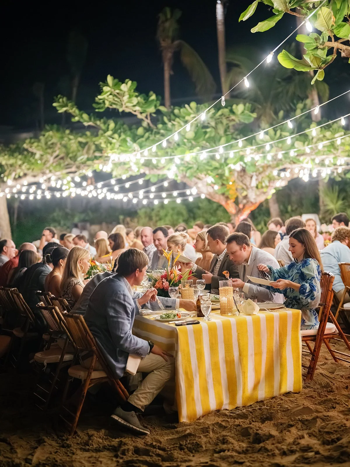 tropical beach rehearsal dinner jamaica round hill wedding