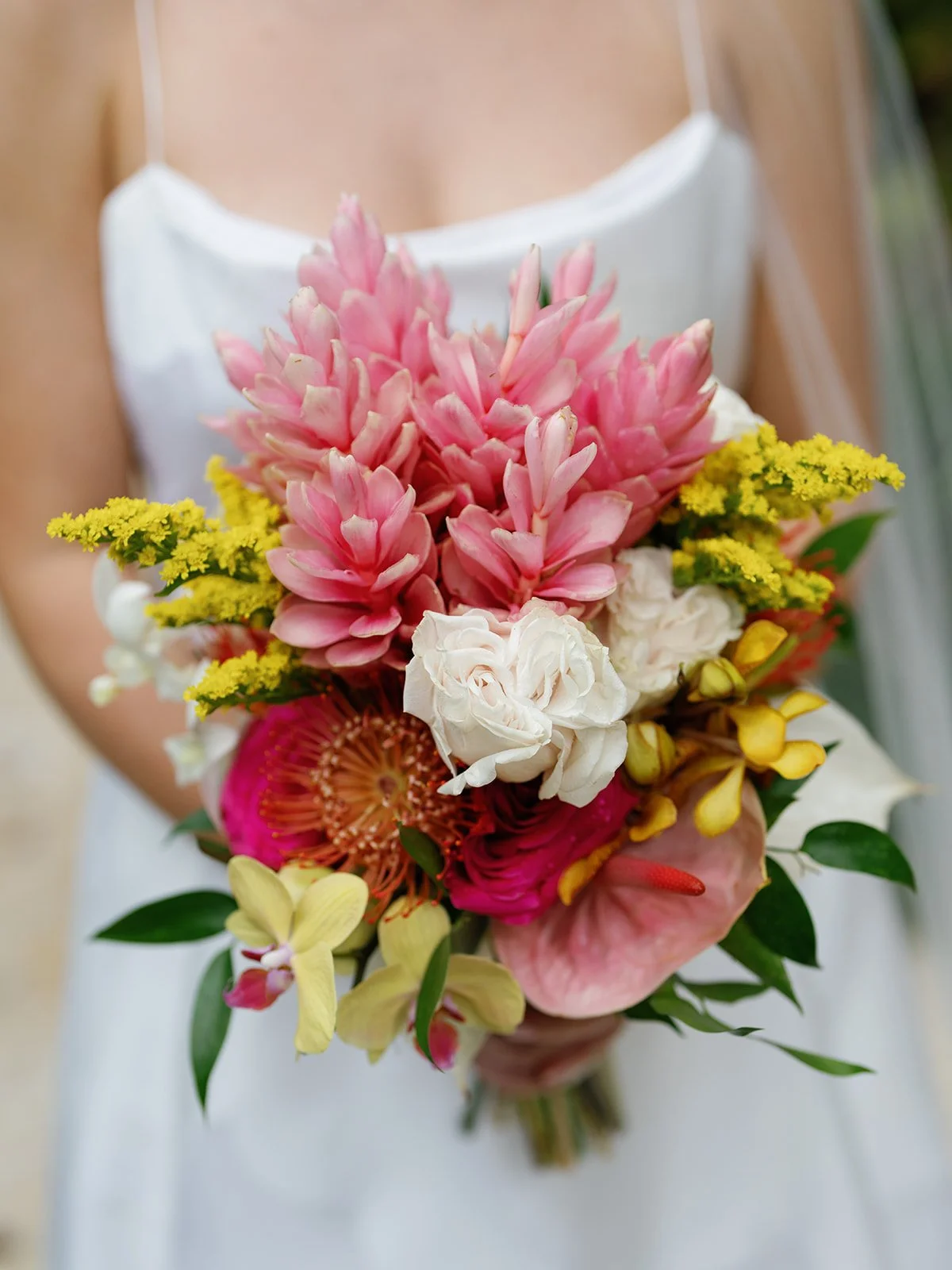 tropical colorful wedding bouquet