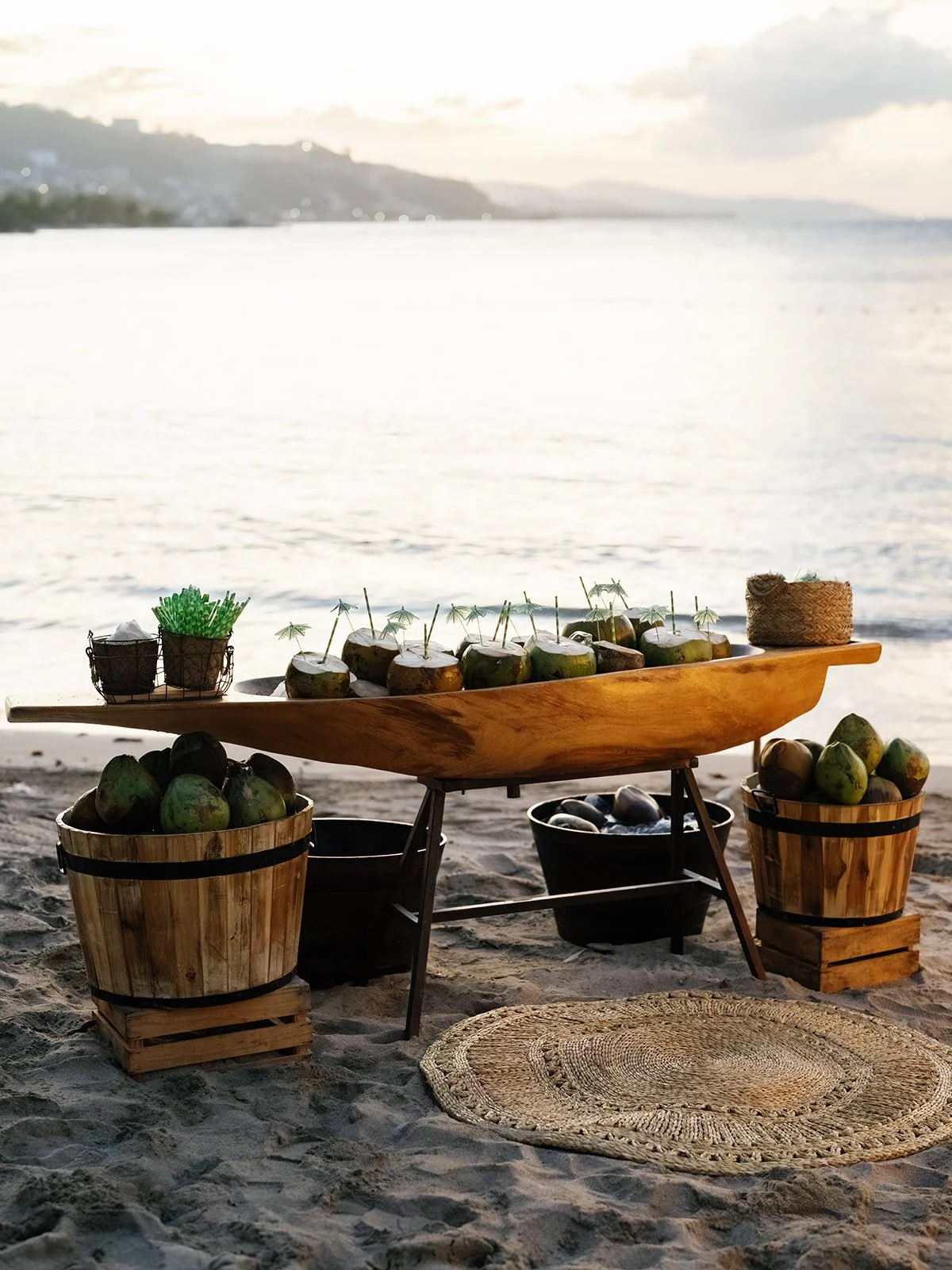 jamaica wedding coconut boat