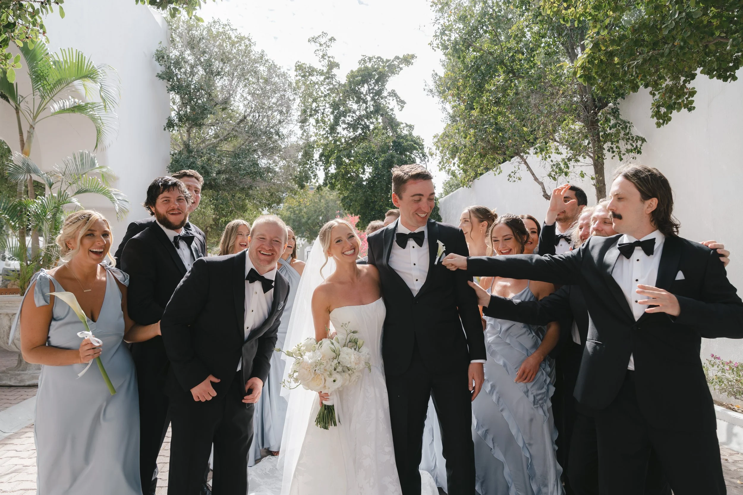 cabo destination wedding bridal party