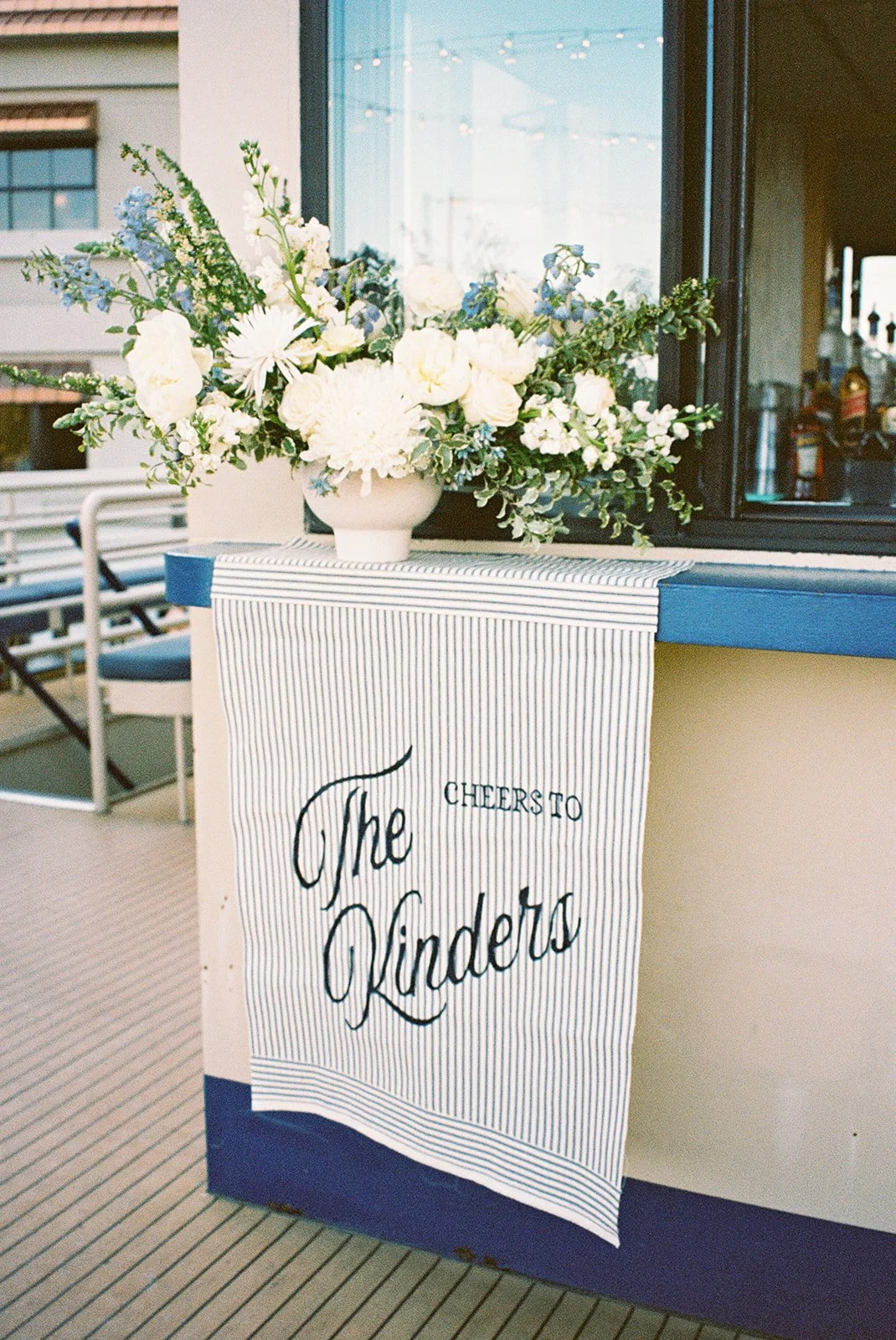 lake day wedding cruise bar sign