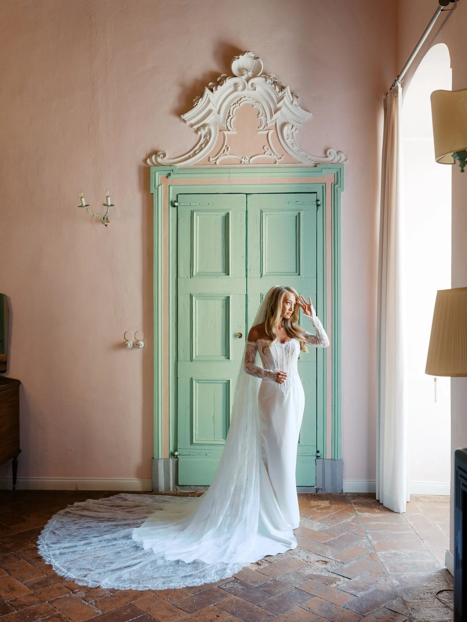 italy wedding bridal portraits