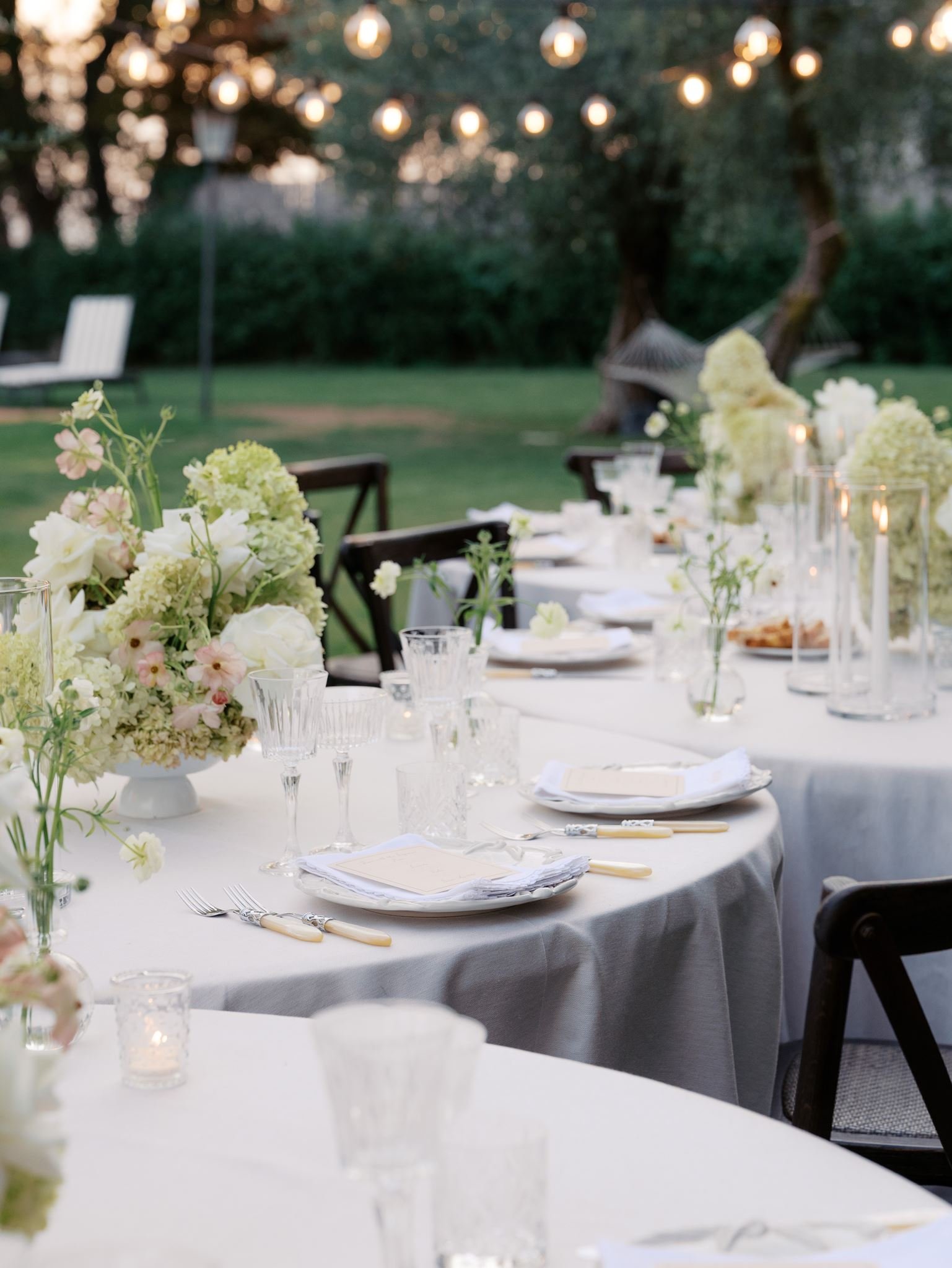 italy wedding reception outdoors