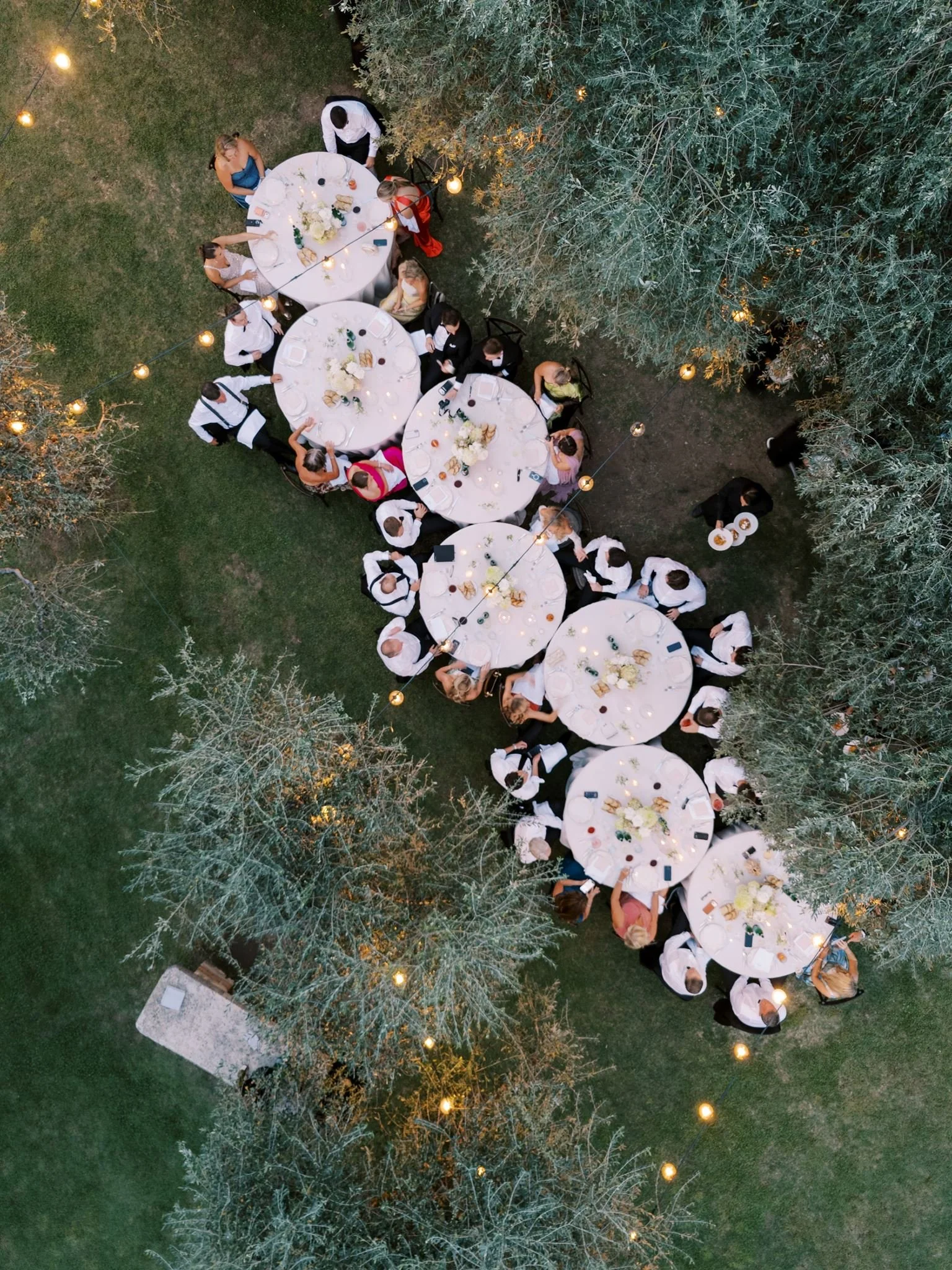 caterpillar wedding reception tables