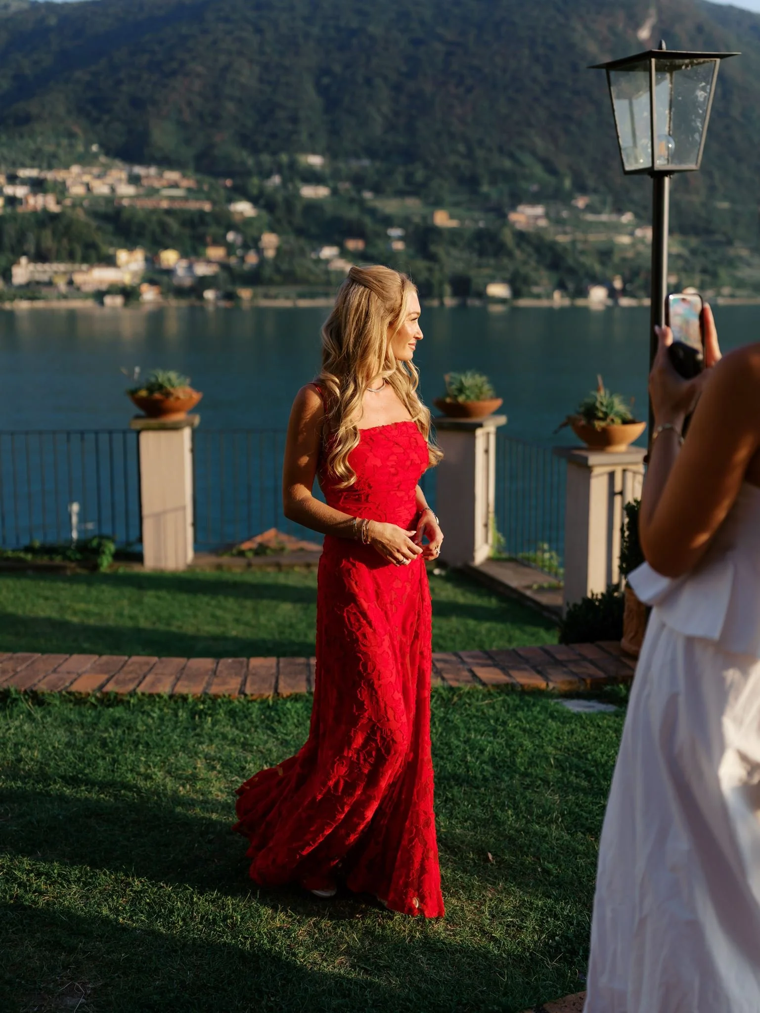 bridal outfit all red