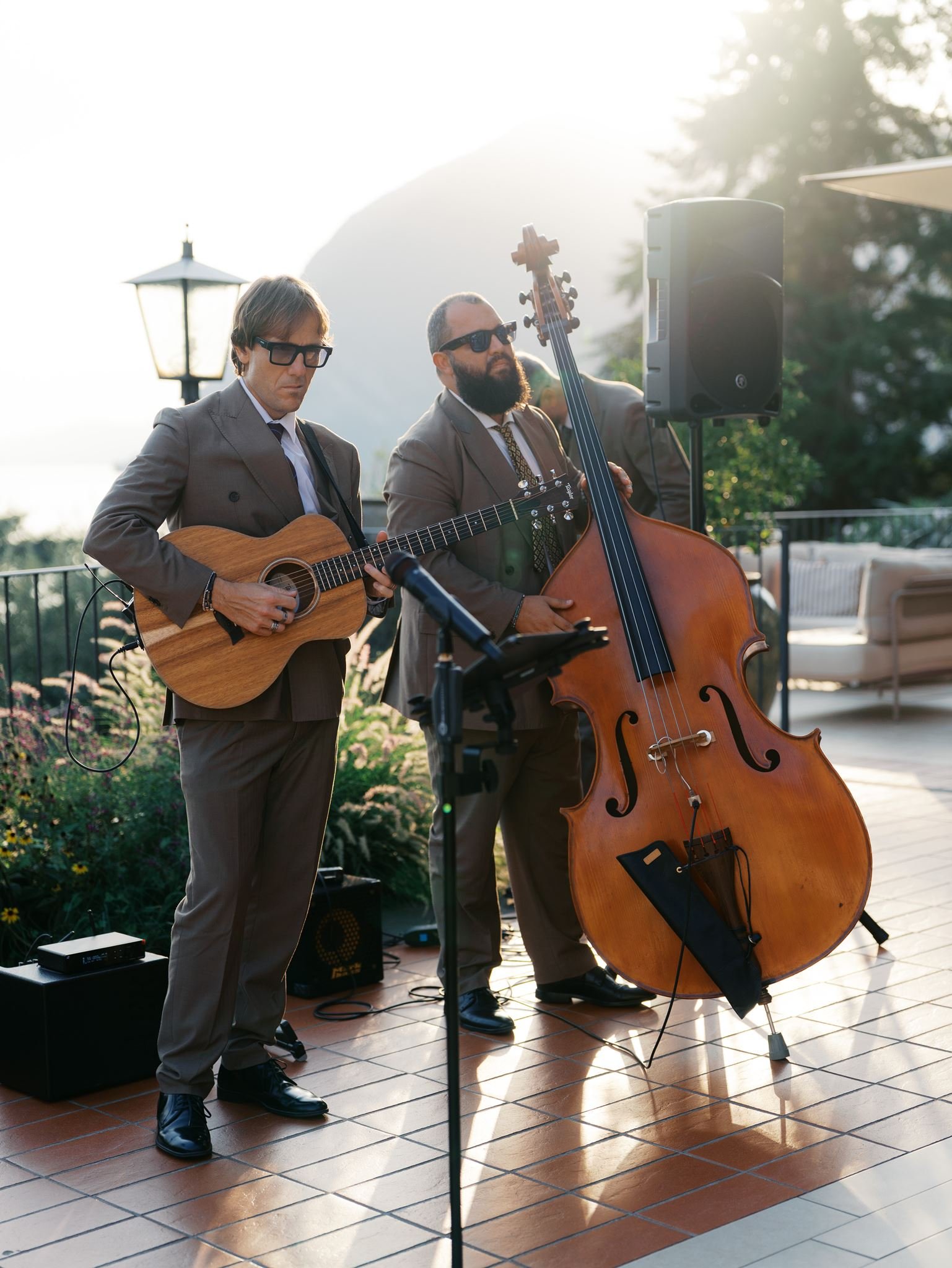 italy wedding swing band welcome party