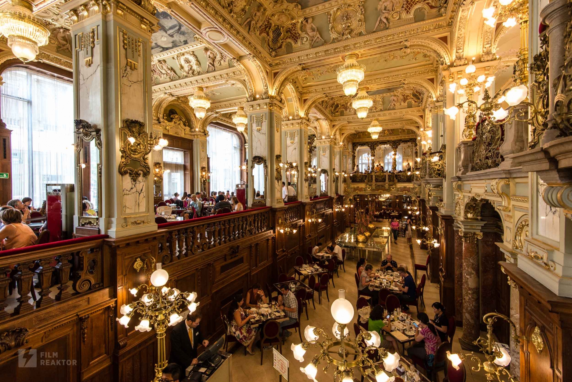 The meetup with Russian gangster, Dimitry, in Red Sparrow was filmed on location in the vintage Hotel Boscolo.