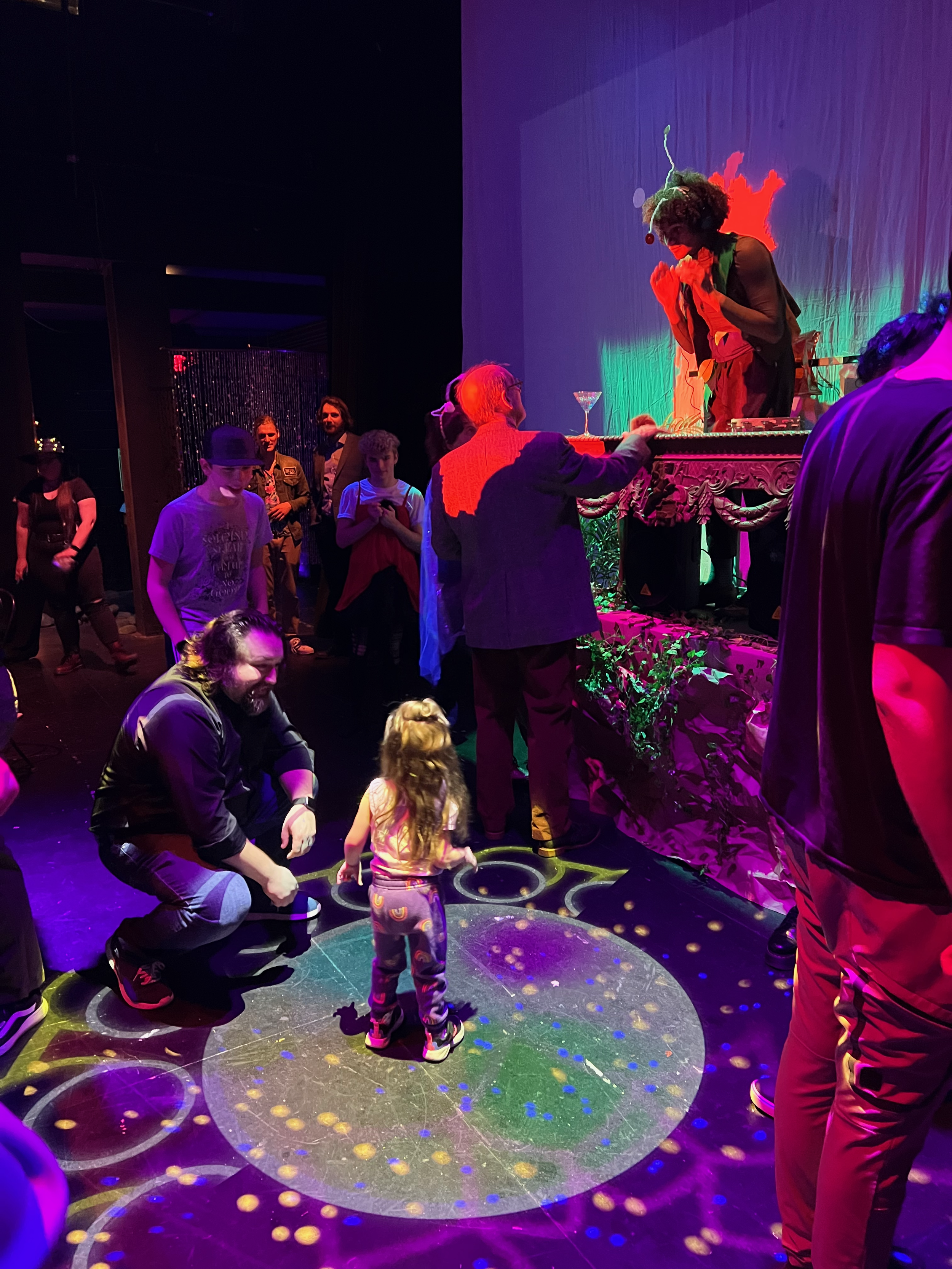  Interactive dance floor and DJ deck  
