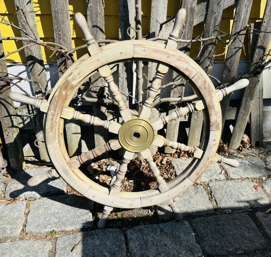 Before - Old ship's wheel