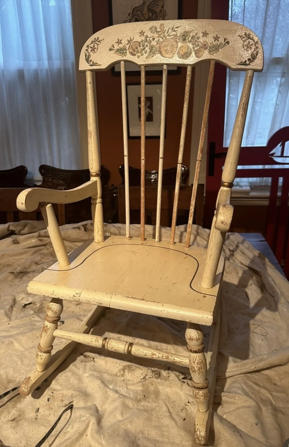 Before - A favorite child's rocker.
