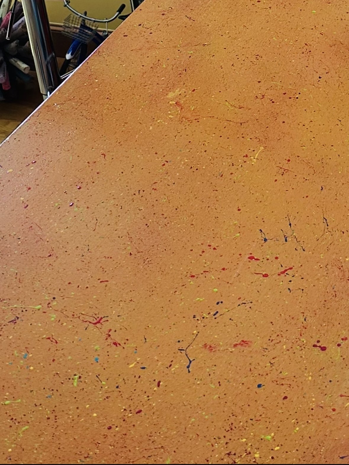 After - Spatter-paint countertop. Bill's client loved it!