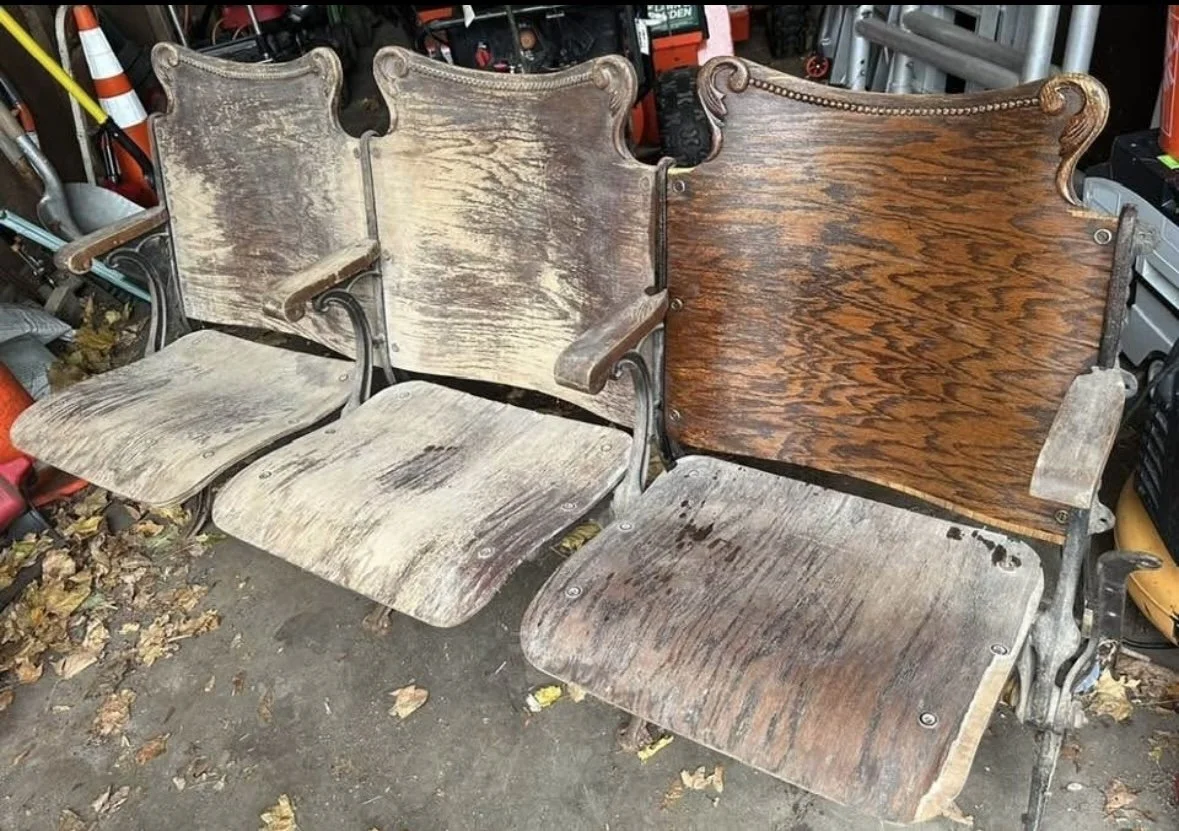 Old movie house seating.