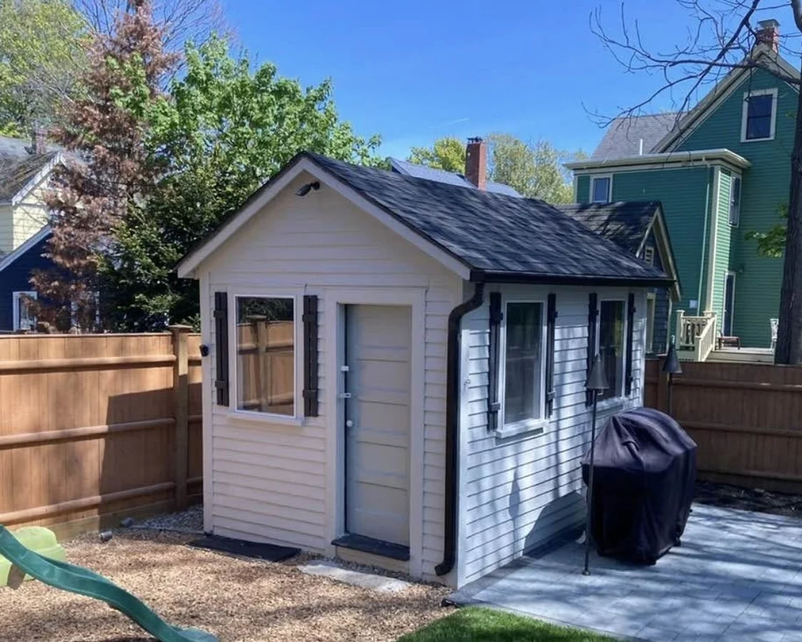 Bill restored this storage shed.