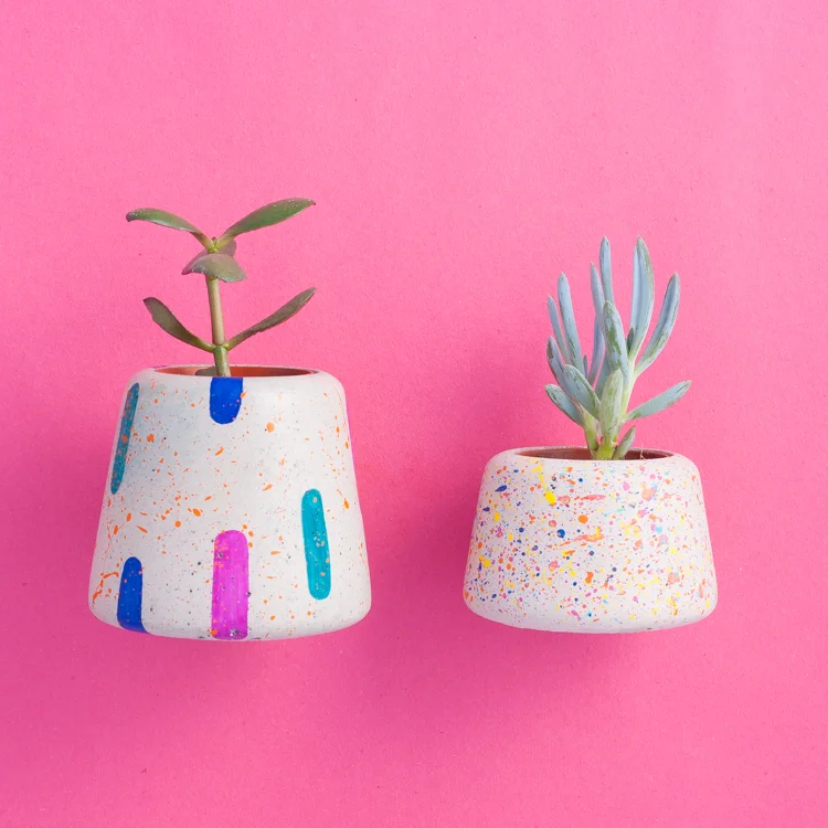 Blobs Large and Sprinkle Small Planter Twins.jpg