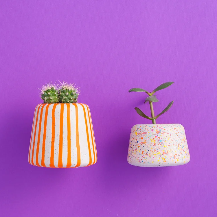 Drippy Large Orange and Sprinkles Small Planter Twins.jpg