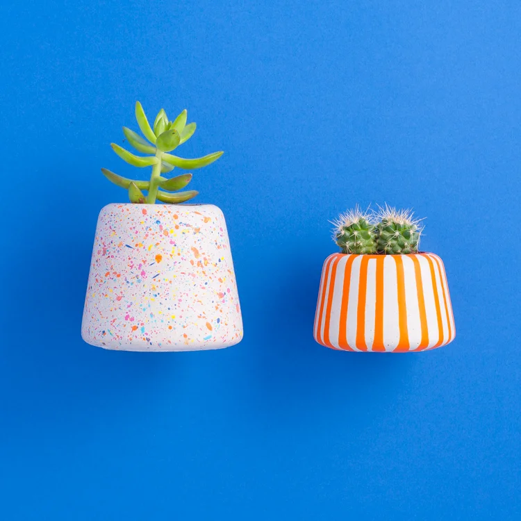 Sprinkles Large and Small Orange Planter Twins.jpg