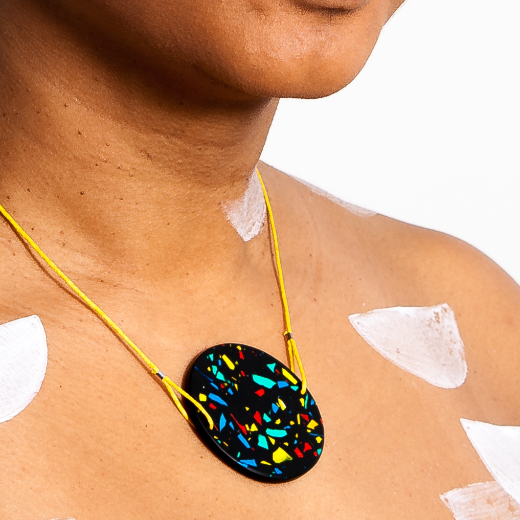 Black Circle Terrazzo Necklace 2.jpg