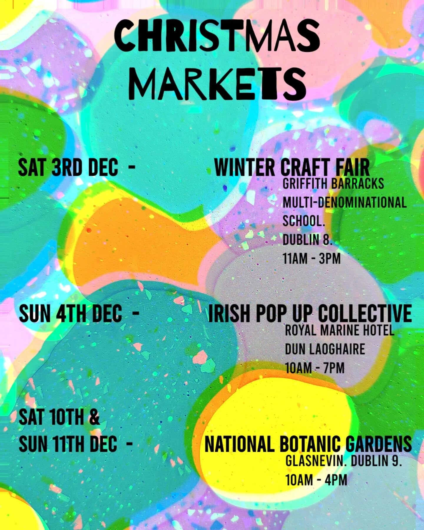 Well I can't believe we're at this point in the year already?!! Anyone else feel the same?? Sure here we go, here are our Christmas markets for December!! 🎉🎄
We'd love to see you at one if not all of them! If you can shop local this Christmas there