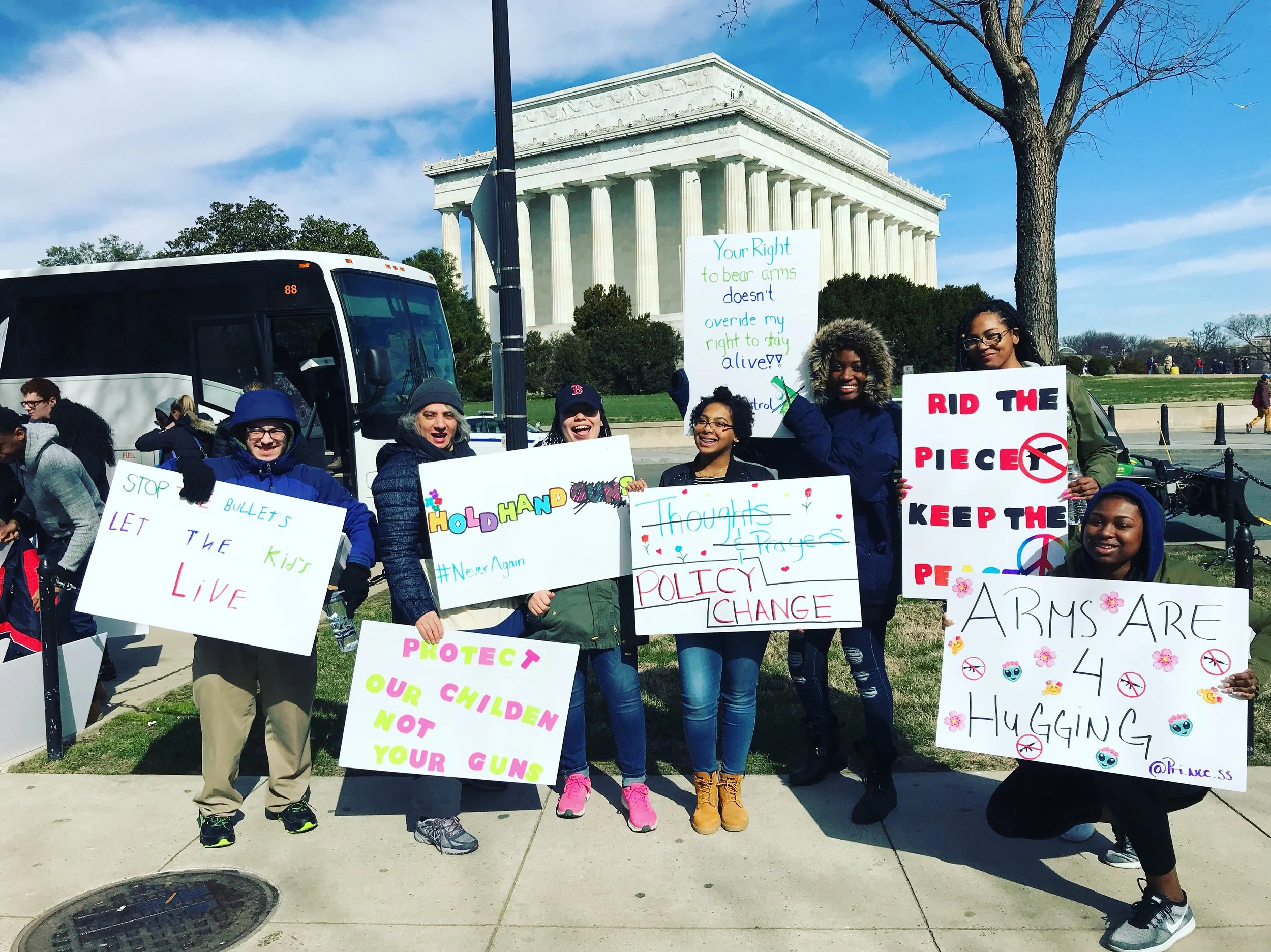 Dan attended with students from Fenway High School, which took 30+ students via bus from Boston to attend the March.