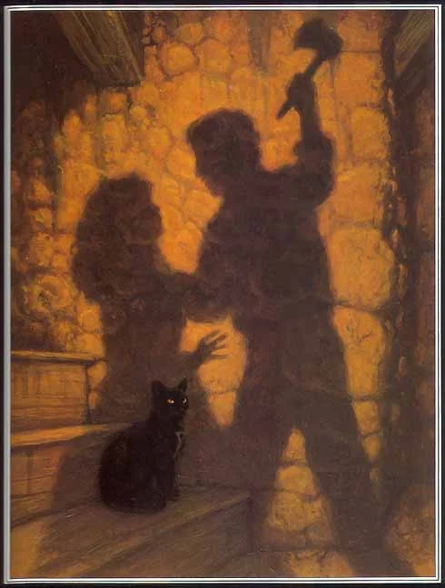 Illustration of Edgar Allan Poe's “ The Black Cat " by Greg Hildebrandt