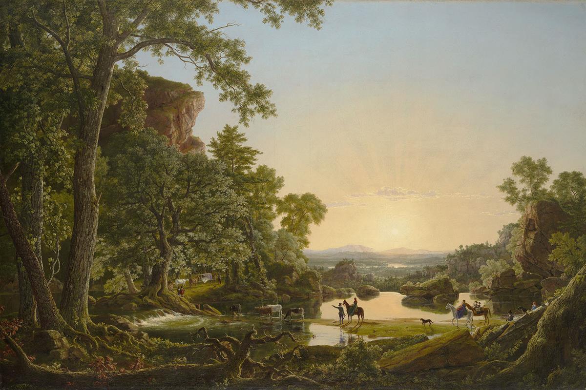 “Hooker and Company Journeying Through the Wilderness from Plymouth to Hartford, in 1636,” by Frederic Edwin Church, 1846. Colonial founder Thomas Hooker was Pamela Colman Smith’s 6x-great-grandfather.