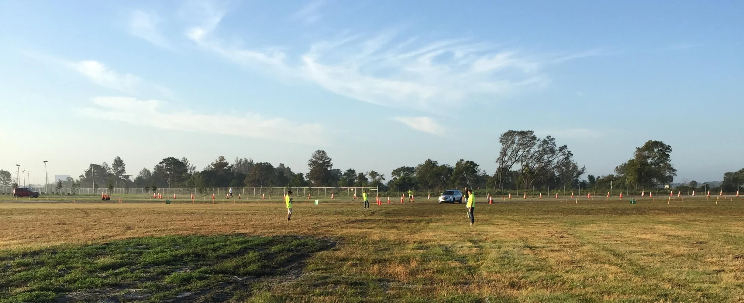 Scouts & Families Park for the Air Show