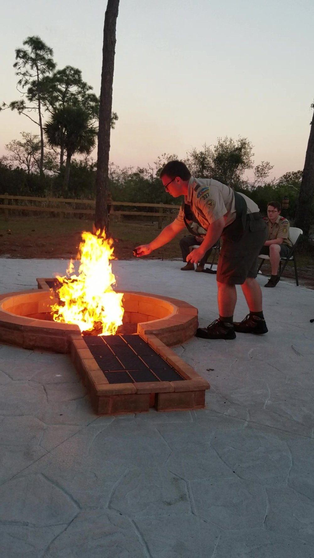 Ashes from First Boy Scout Campfire