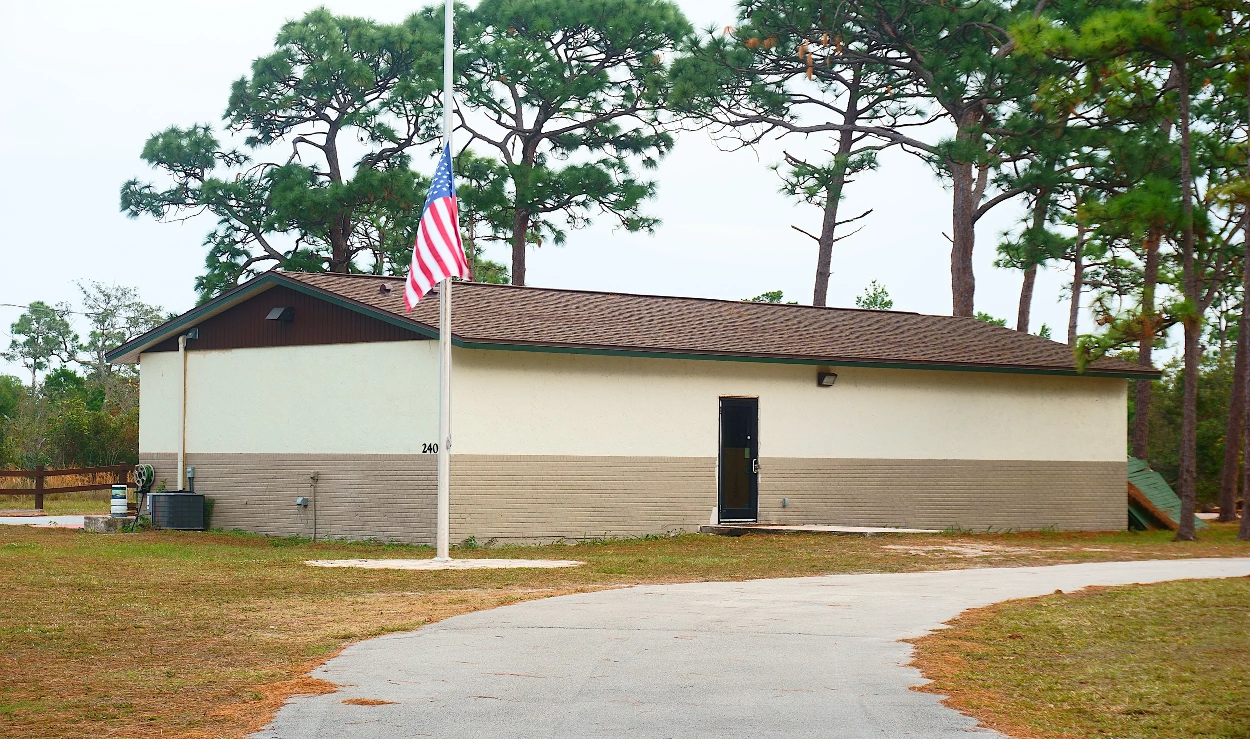 A little over a year ago, this building was unusable. We took it down to the cement slab, outside cinder block, and rafters, and then re-designed and re-built it from the ground up!