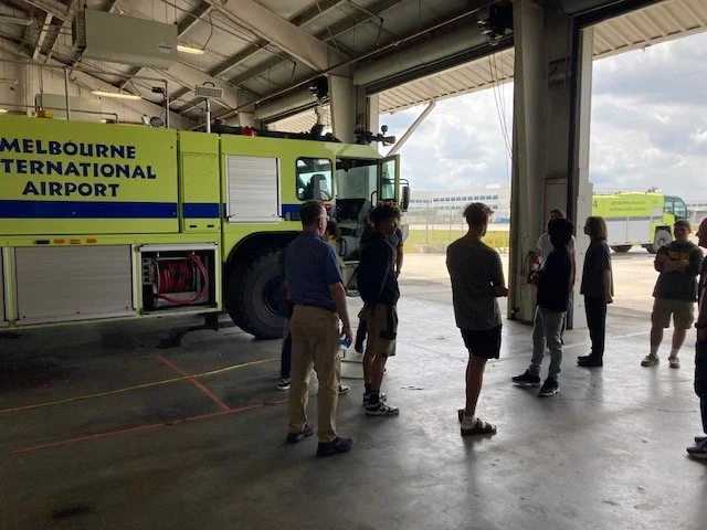Students Touring Airport Emergency Services