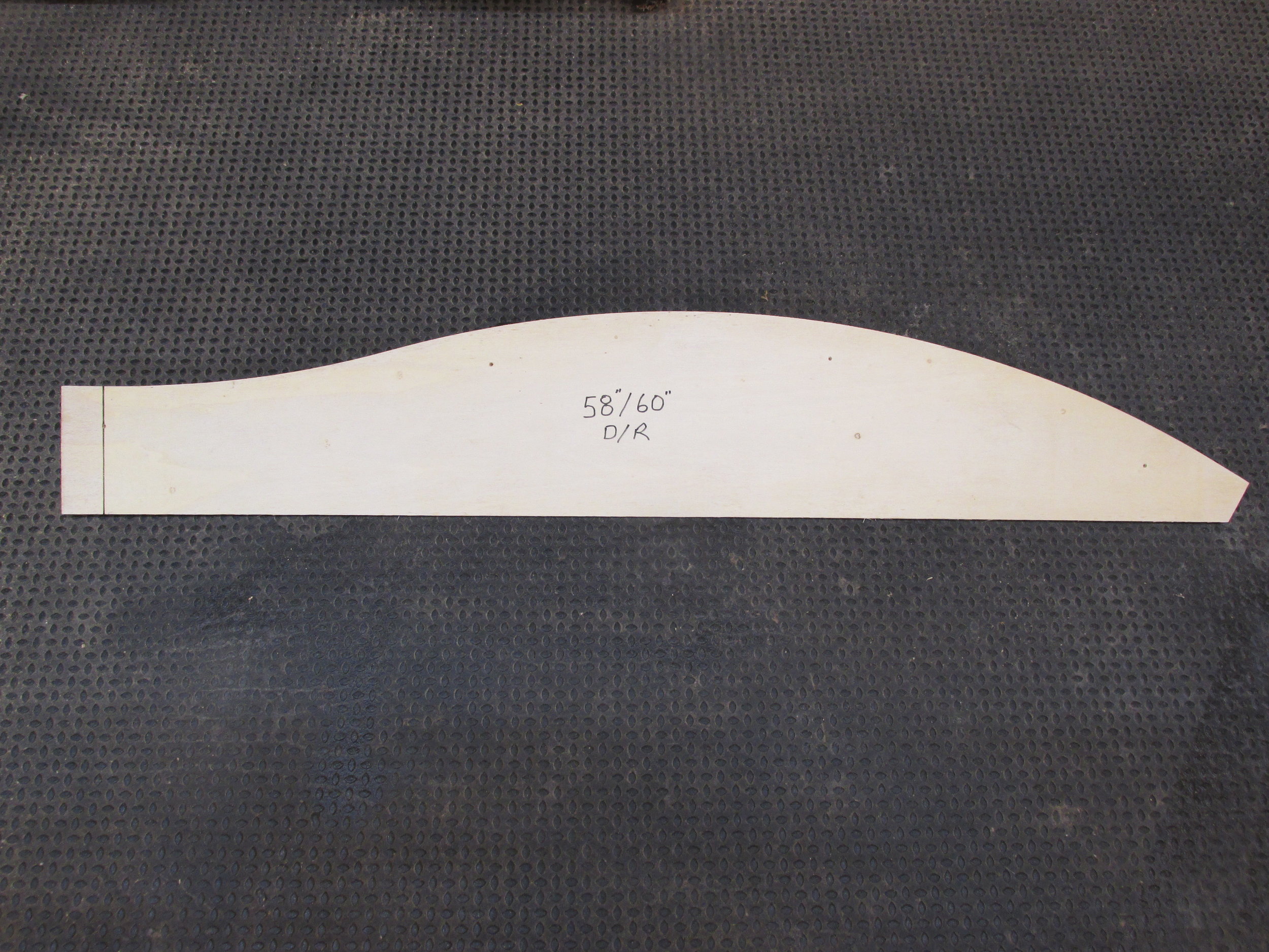 58"/60" D/R longbow plywood 1/4" template for use with router in building form $20.00