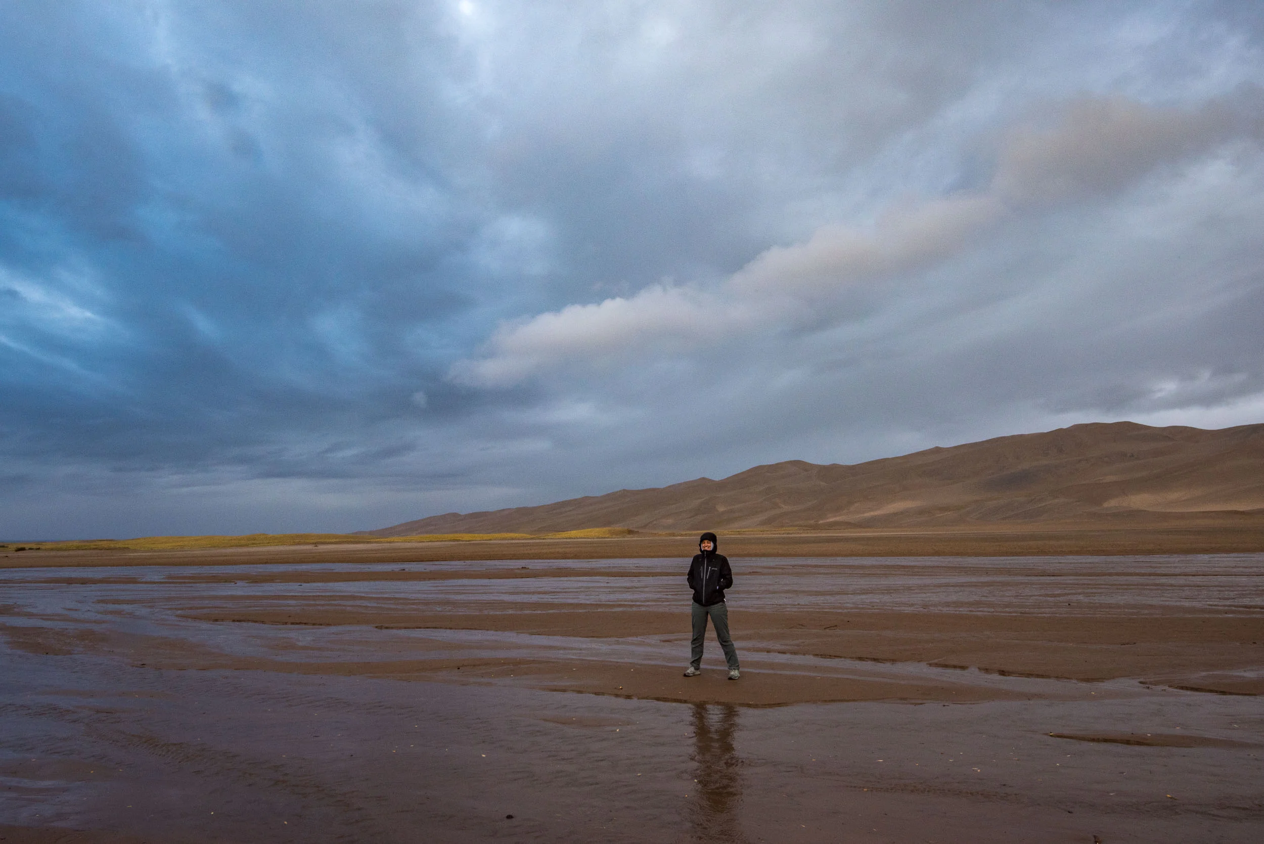 Cold, rain and lots of sand