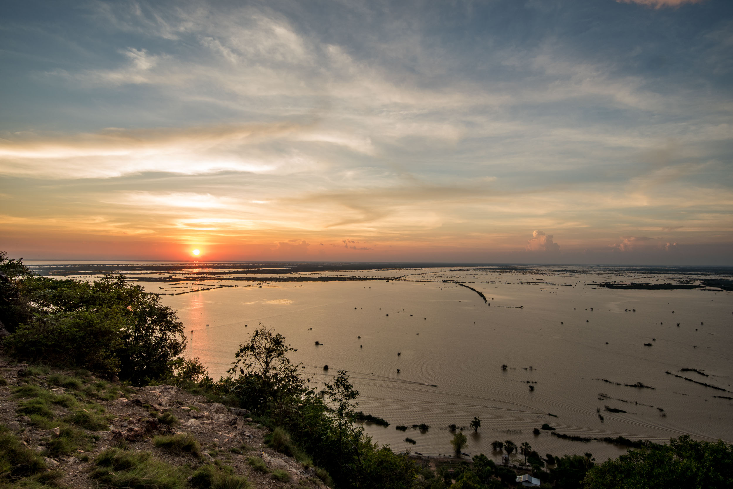 Sunset at Phnom Krom