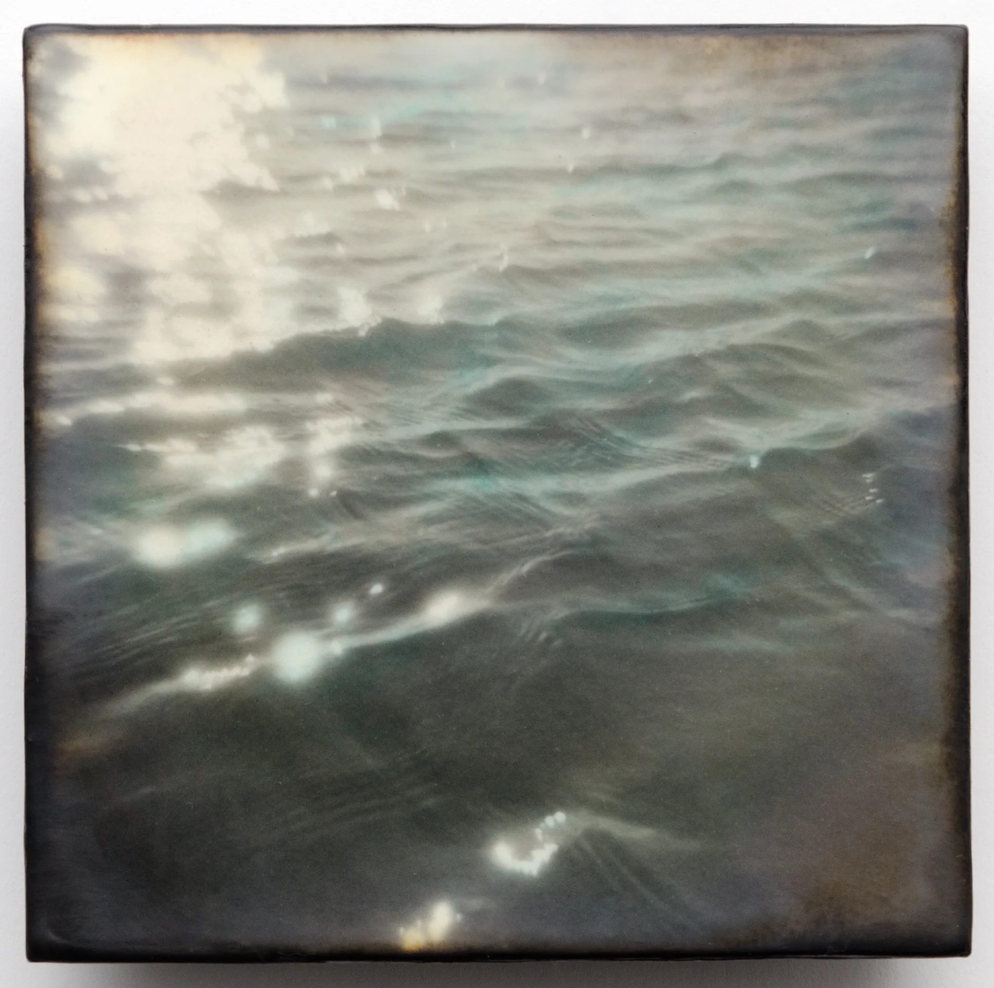 Sea 13.2.3 , 2013 Photography, encaustic and paint 5" x 5"