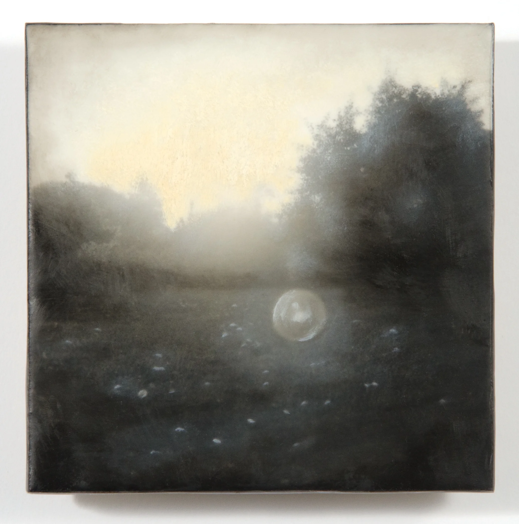 Untitled (sunrise II), 2012 Photography, encaustic and paint 4" x 4"